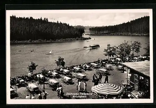 AK Zschopau, Talsperre mit Dampfer