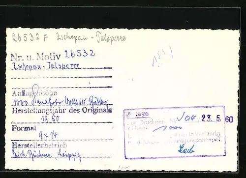 AK Zschopau, Talsperre mit Häusern und Dampfer