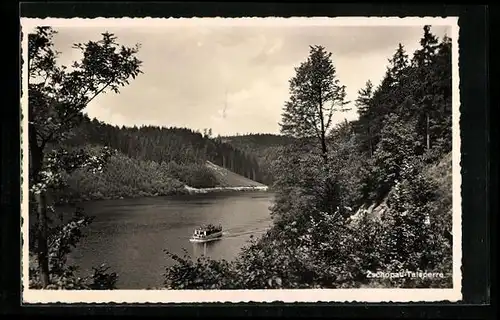 AK Zschopau, Dampfer auf dem Stausee
