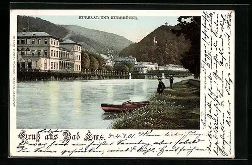 AK Bad Ems, Kursaal und Kurbrücke