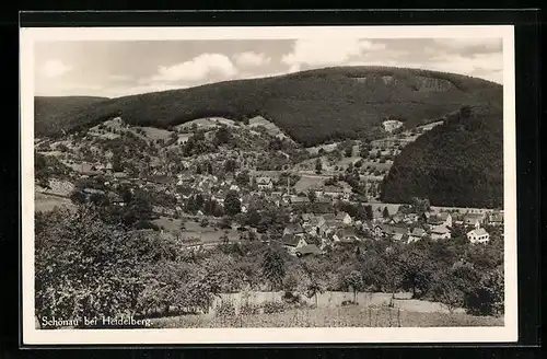 AK Schönau bei Heidelberg, Ortsansicht aus der Vogelschau
