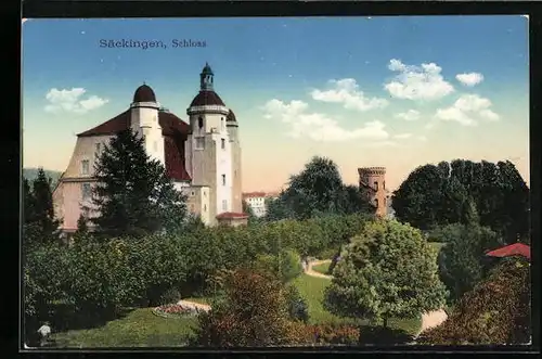 AK Säckingen, Schloss mit Schlosspark