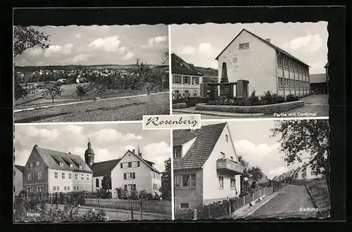 AK Rosenberg, Parie mit Denkmal und Siedlung