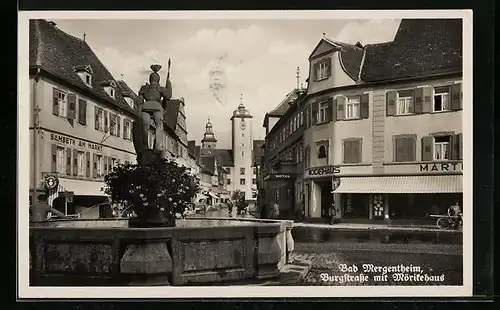 AK Bad Mergentheim, Burgstrasse mit Mörikehaus