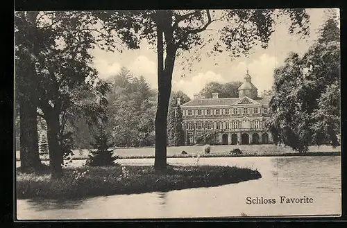 AK Rastatt, Blick auf das Schloss Favorite