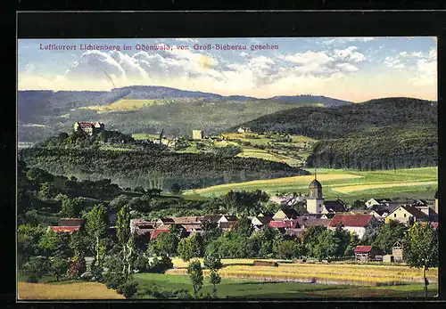 AK Lichtenberg im Odenwald, Blick auf Luftkurort von Gross-Bieberau
