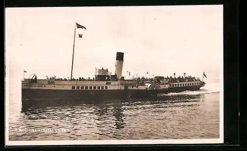 AK Dampfer Bournemouth Queen auf Fahrt gehend