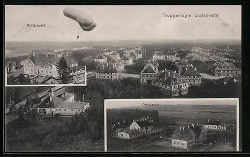 AK Grafenwöhr, Truppenlager, Ballon, Militärhotel