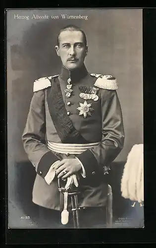 AK Herzog Albrecht von Württemberg in Uniform