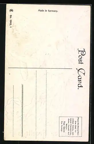 AK Osterengel mit Palmzweig und Lilien