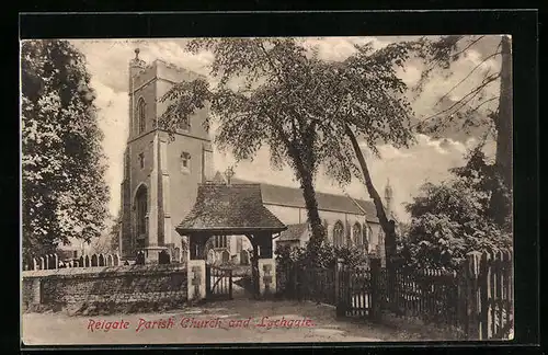 AK Reigate, Reigate Parish Church and Lychgate
