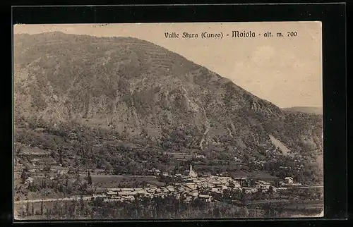 AK Moiola /Valle Stura, Gesamtansicht aus der Vogelschau