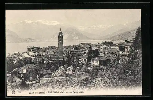 AK Pallanza /Lago Maggiore, Pallanza vista verso Sempione