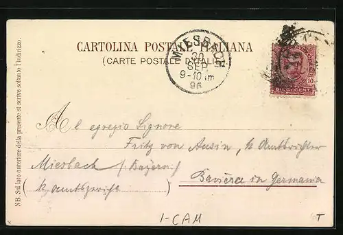 Lithographie Napoli, Funicolare, Vesuv