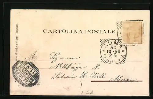 Lithographie Rom, Forum Trajanum, Trachten