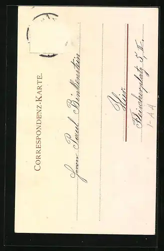 Künstler-AK Hirschmann: Meran, Partie an der Gilfpromenade