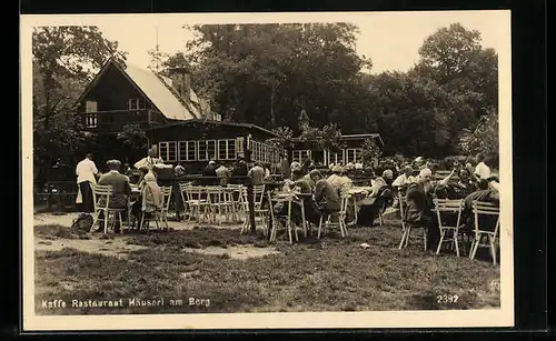 AK Wien, Agneswiese, Cafe-Restaurant Häuserl am Berg