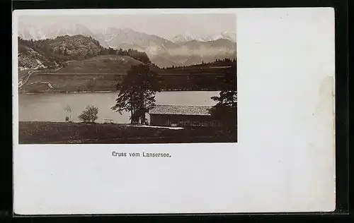 Foto-AK Fritz Gratl: Lansersee, Teilansicht