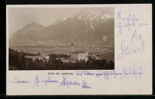 Foto-AK Fritz Gratl: Innsbruck, Schloss