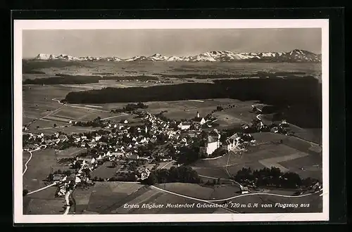 AK Grönenbach, Ortsansicht vom Flugzeug aus