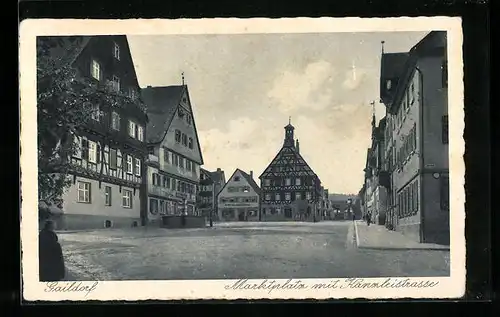 AK Gaildorf, Marktplatz mit Kanzleistrasse