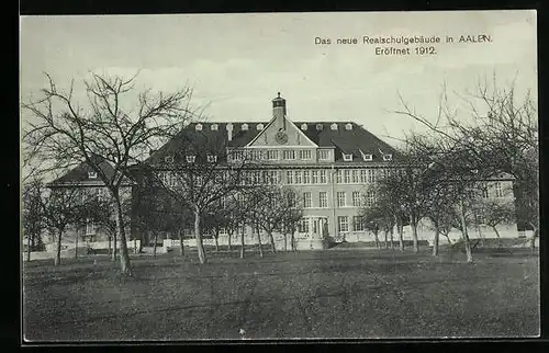 AK Aalen, Das neue Realschulgebäude, eröffnet 1912