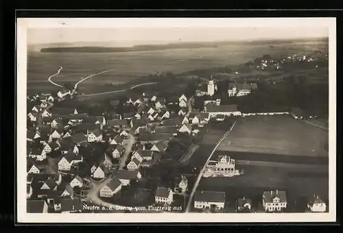 AK Neufra a.d. Donau, Totalansicht, Fliegeraufnahme
