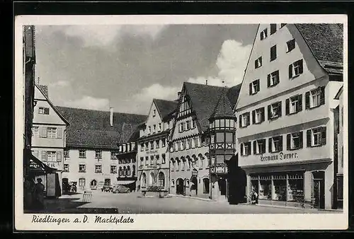 AK Riedlingen a. D., Marktplatz, Handlung Hermann Dorner