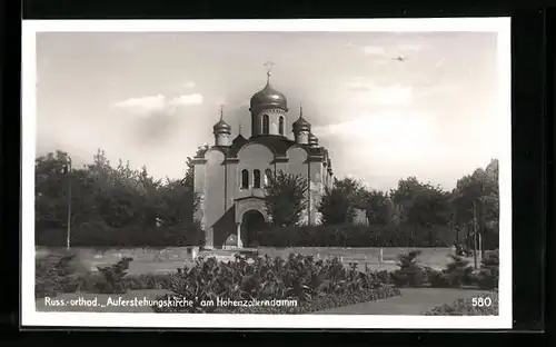AK Berlin, Russisch-orthodoxe Auferstehungskirche am Hohenzollerndamm