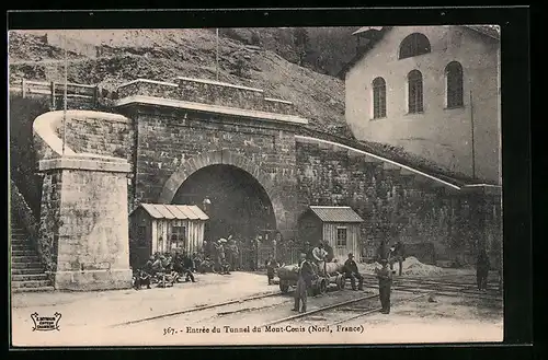 AK Modane, Entrée du Tunnel du Mont-Cenis