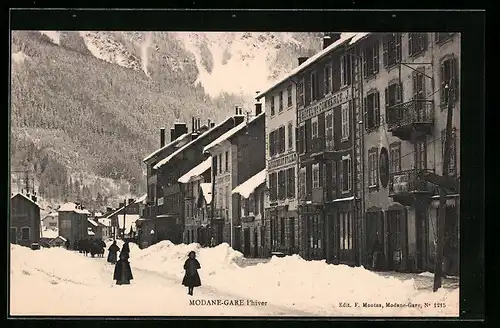 AK Modane, La Gare en hiver