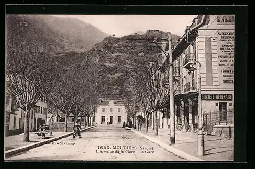 AK Moutiers, L`Avenue de la Gare & la Gare