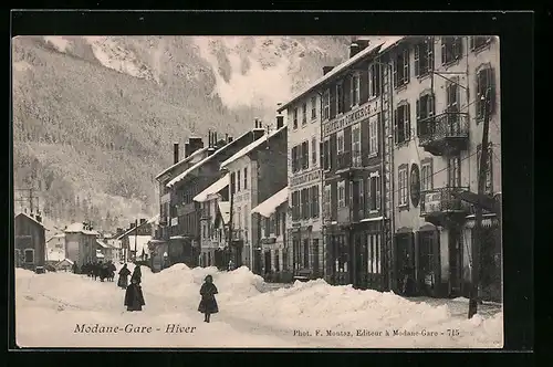 AK Modane, La Gare en hiver