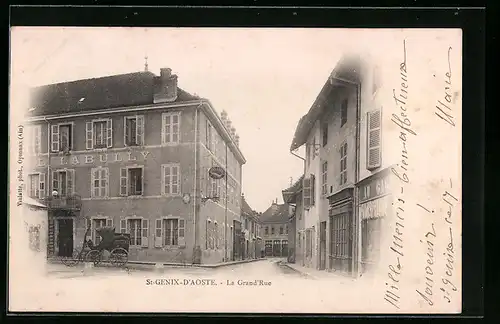 AK St-Genix-d`Aoste, La Grand`Rue, Strassenpartie