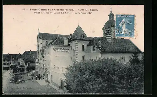 AK Saint-Genix-sur-Guiers, Place de l`Eglise, Débit de tabacs, Usine La Salle