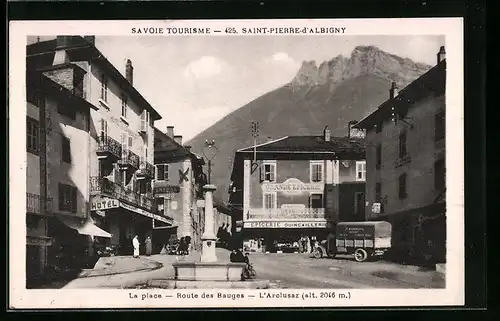 AK Saint-Pierre-d`Albigny, La place, Route des Bauges, L`Arclusaz