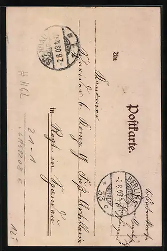 Lithographie Berlin, Victoria-Wasserfall bei Beleuchtung, Halt gegen das Licht