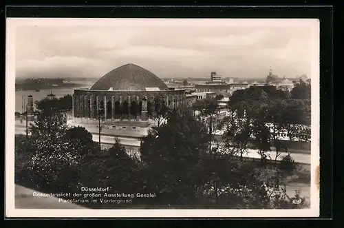 AK Düsseldorf Gesamtansicht der grossen Ausstellung Gesolei, Planetarium im Vordergrund