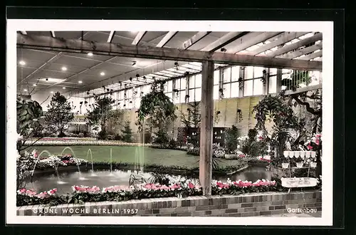 AK Berlin, Grüne Woche 1957, Gartenbau