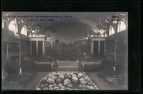 AK Berlin, Grosse Internationale Gartenbau-Ausstellung Giga 1909