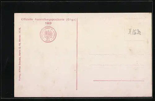 AK Berlin, Grosse Internationale Gartenbau-Ausstellung Giga 1909