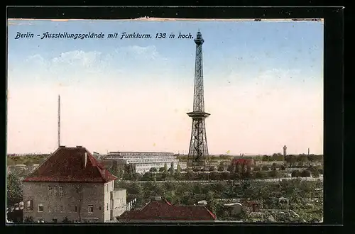 AK Berlin, Ausstellungsgelände mit Funkturm