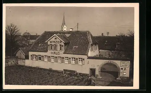 AK Deidesheim, Gasthaus Winzer-Haus des Winzer-Vereins Ruppersberg G. A. Bickelhaupt