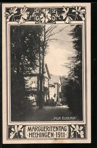 AK Hechingen, Margueritentag 1911, Villa Eugenia, Blumentag