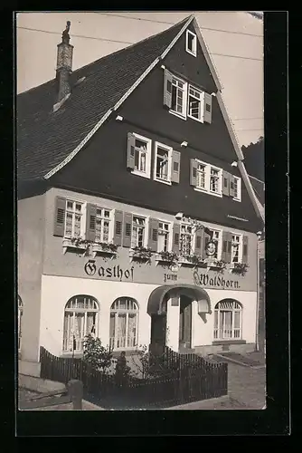 Foto-AK Calmbach, Gasthof zum Waldhorn