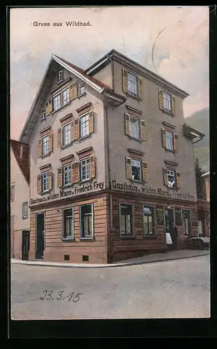AK Wildbad, Gasthaus zum wilden Mann