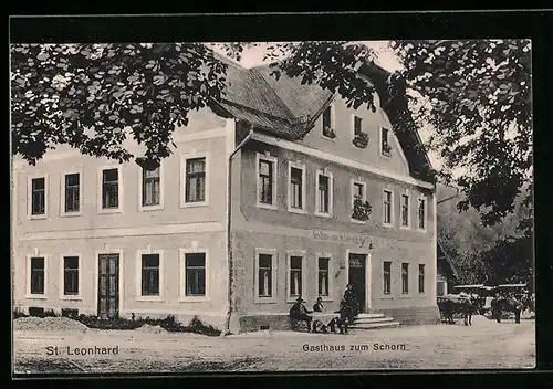 AK St. Leonhard, Gasthaus zum Schorn