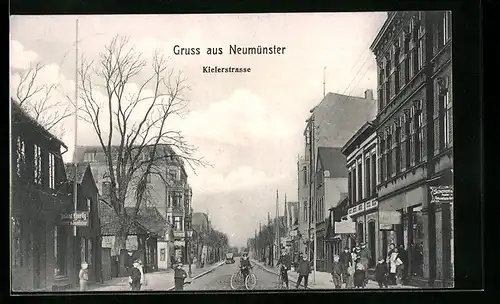AK Neumünster, Blick in die Kielerstrasse