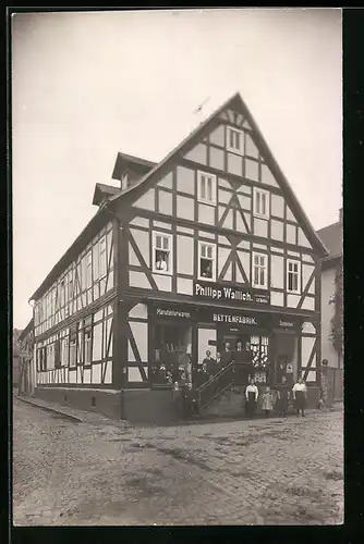 Foto-AK Wächtersbach, Bettenfabrik Philipp Wallich