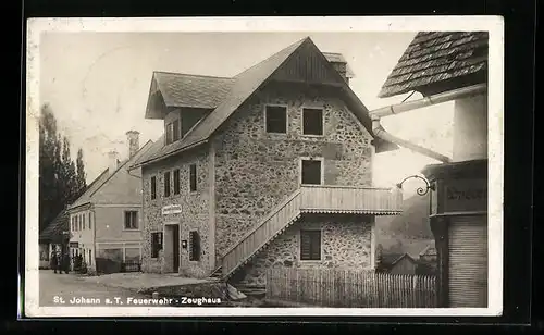 AK St. Johann a. T., Feuerwehr-Zeughaus, Strassenansicht